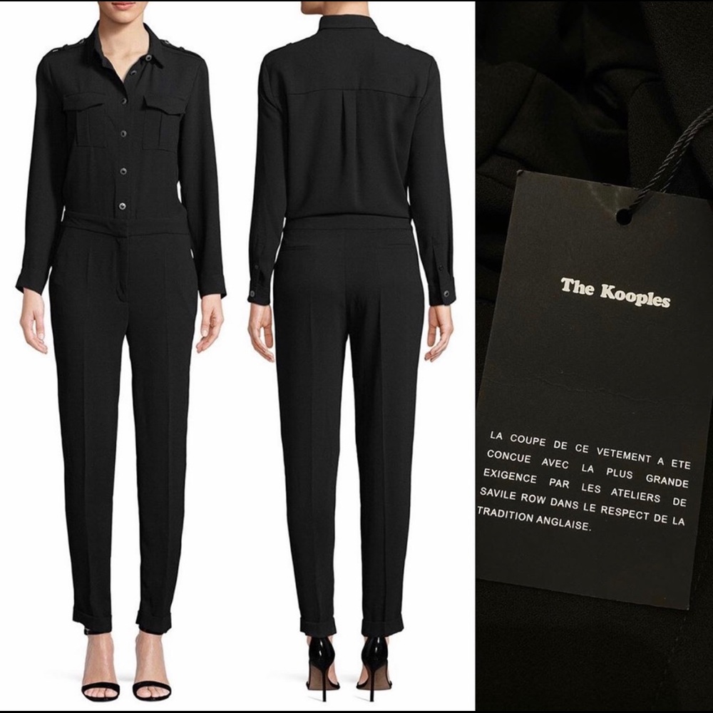 Modern tailored utility jumpsuit w/ longsleeve